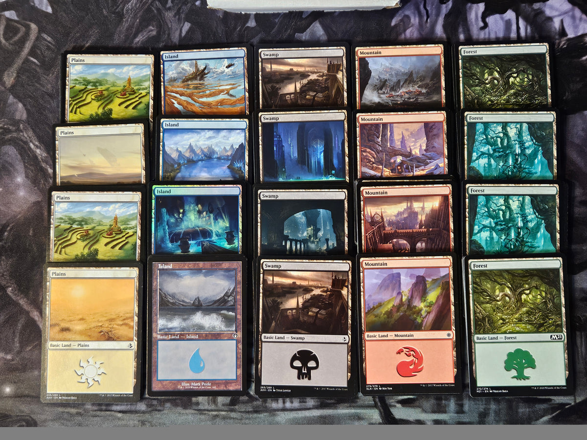 Basic Land Long Text 200 Magic the Gathering Basic Land - 40 of each basic land - MTG LOT ...