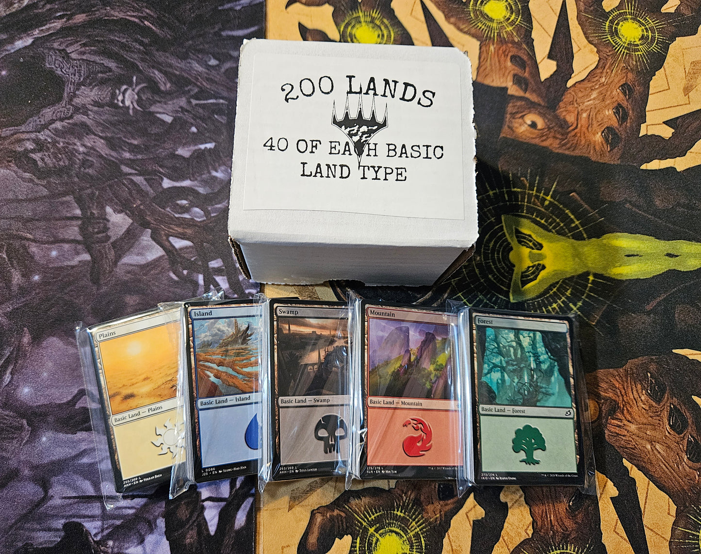 200 Magic the Gathering Basic Land - 40 of each basic land - MTG LOT